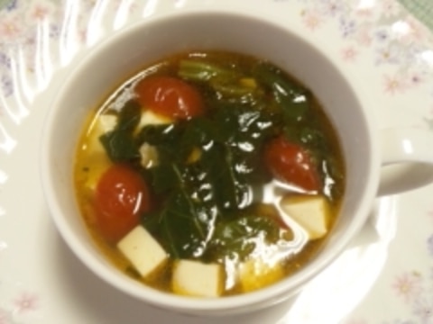 ストック食材で簡単に～中華風おかずスープ